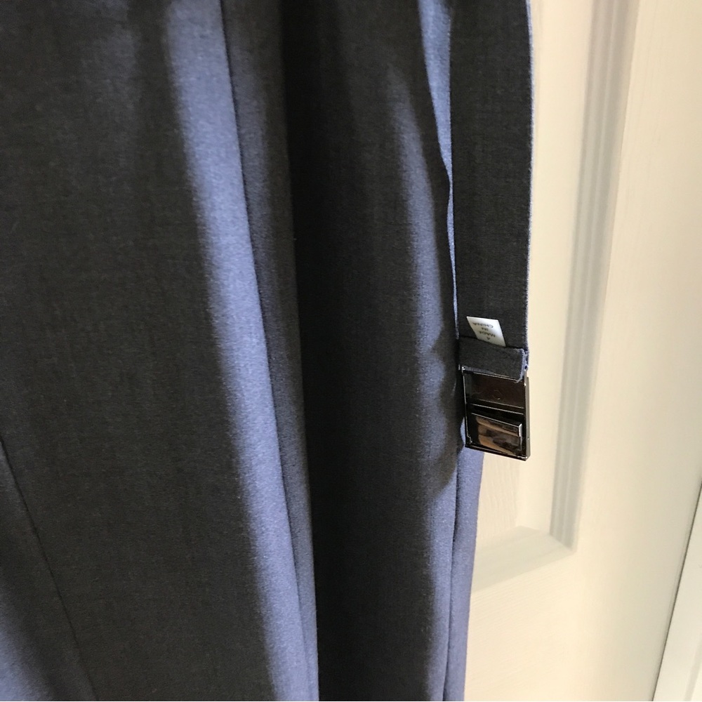 Calvin Klein dress size 4 gray zips in back lined. Belt - Picture 7 of 7